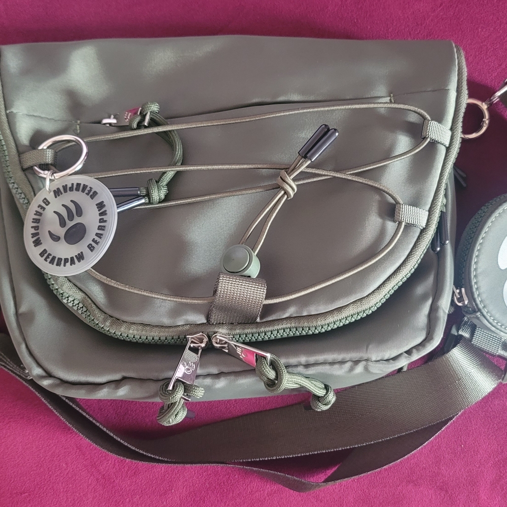 BearPaw Sage Green Crossbody Bag